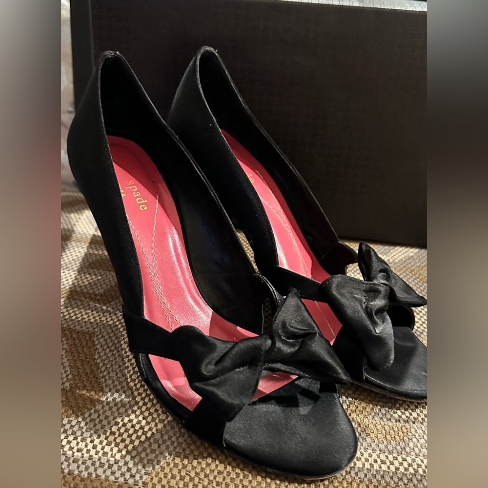 Kate Spade open toe bow heel